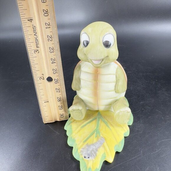 Vintage HOMCO Turtle Playing on Leaf Figurine Ceramic Whimsical Figure VTG - Picture 2 of 11
